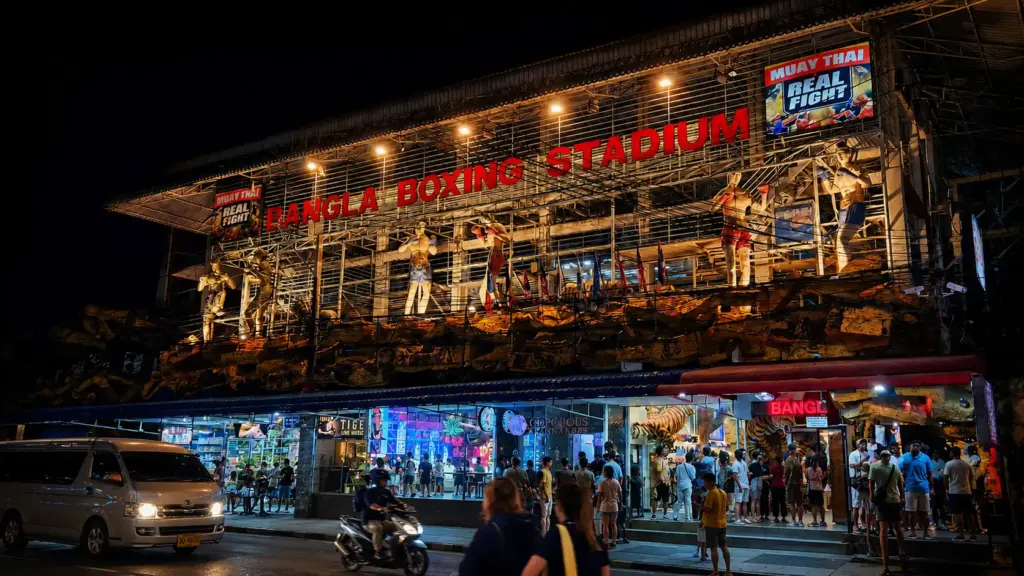 Exterior of Bangla Muay Thai stadium in Phuket