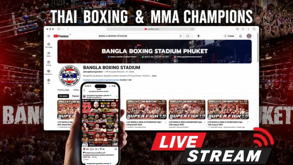 Live stream of a Muay Thai fight from Bangla Stadium Phuket